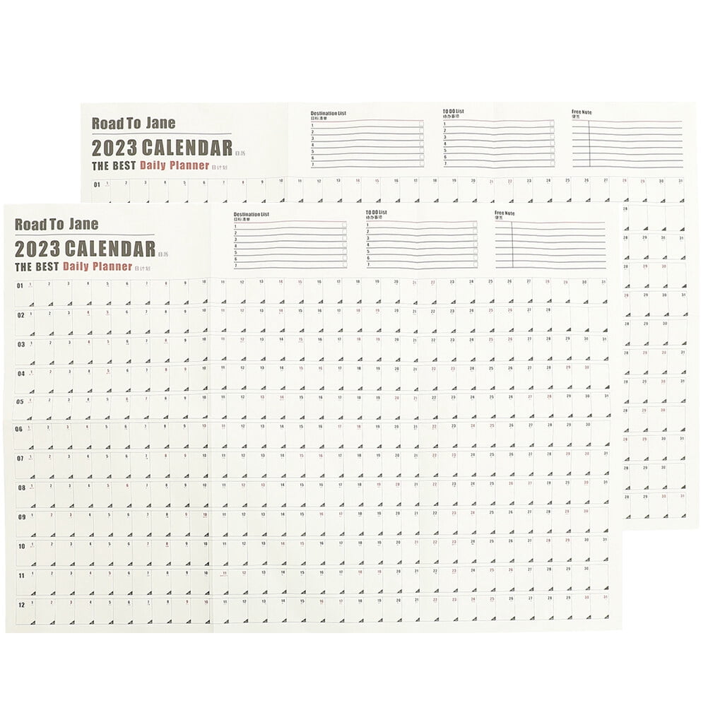 4 pcs Calendar Sheet Memo Paper Calendar Daily Plan Calendar Large Schedule Sheet - Walmart.com