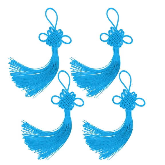 4 pcs Chinese Knots for Door and Car Handing Decorationblue