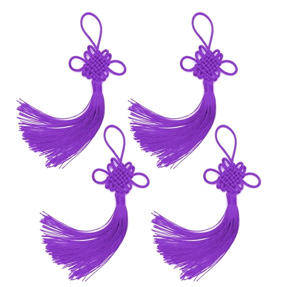 4 pcs Chinese Knots for Door and Car Handing Decorationpurple