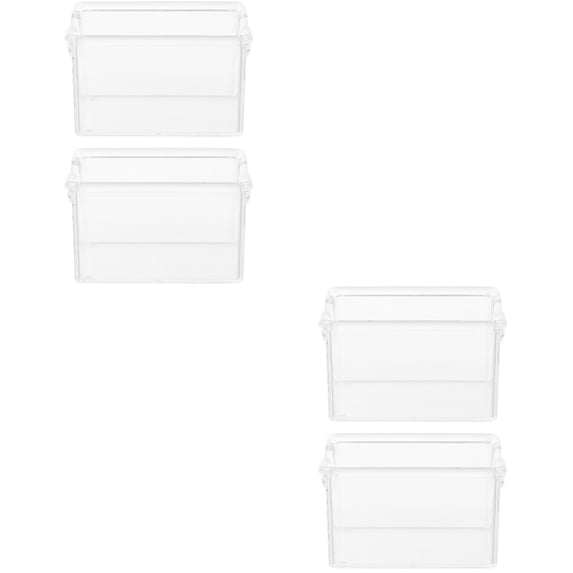 4 pcs Clear Tea Bag Organizer Packets Organizer Box Clear Tea Bag Box for Office