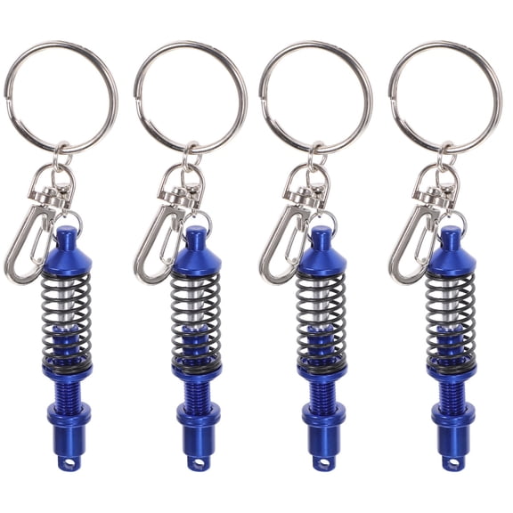4 pcs  Coilover Keychain Shock Absorber Keychain Coilover Key Holder Accessory