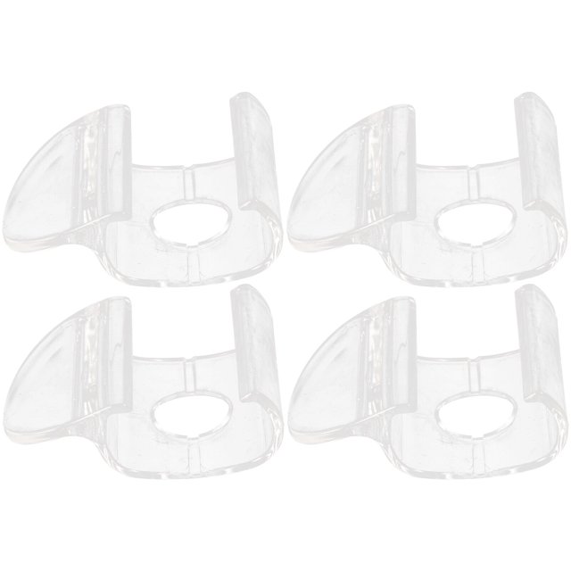 4 pcs Cordless Pleated Window Shades Handle Clear Plastic