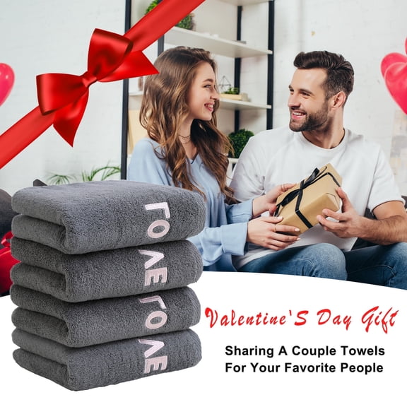 4-pcs Cotton Bath Towels, 30.7x13.77 Inches - Super Soft & Absorbent, Spa & Bathroom Towel Set, Quick-Drying with Double-Stitch Edges, Luxury Hotel Quality Towels for Home & Gym