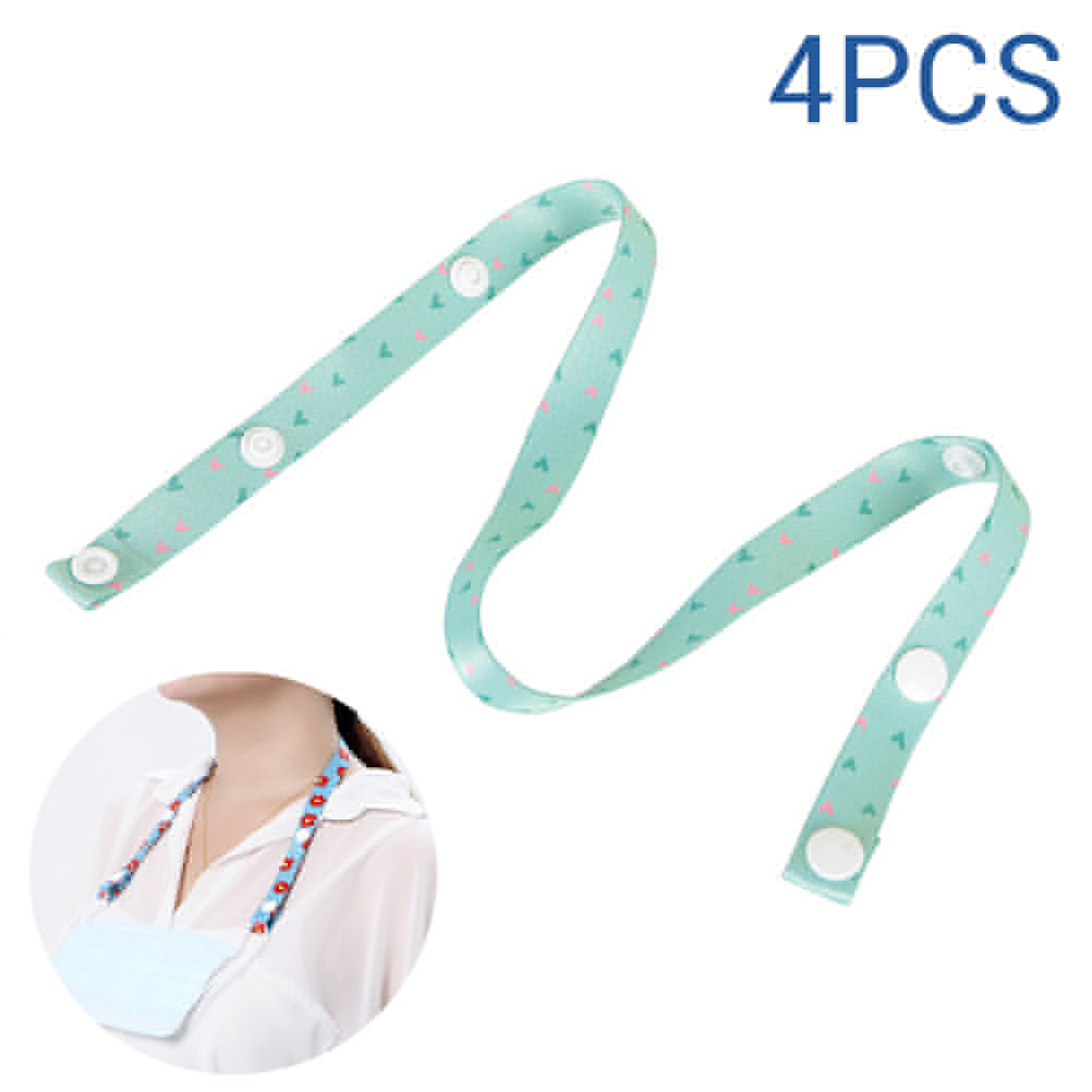 4 pcs Face Mask Neck Strap Holder Snap Button Design Mask Extension