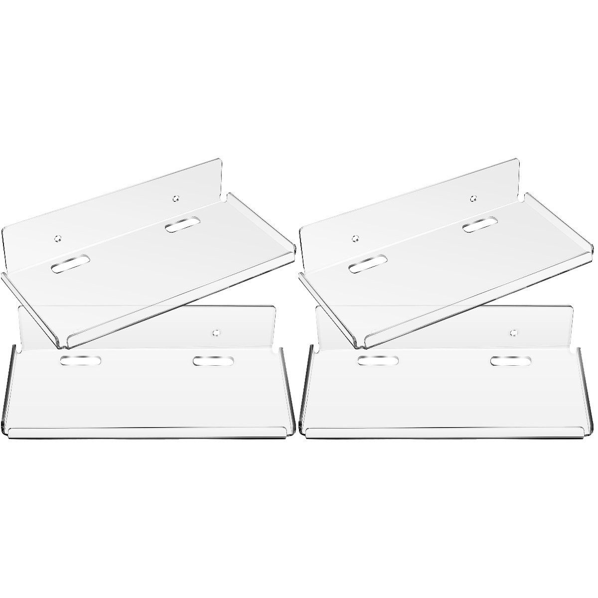4 pcs Floating Shelves Wall Acrylic Floating Shelves No Drill Shelf