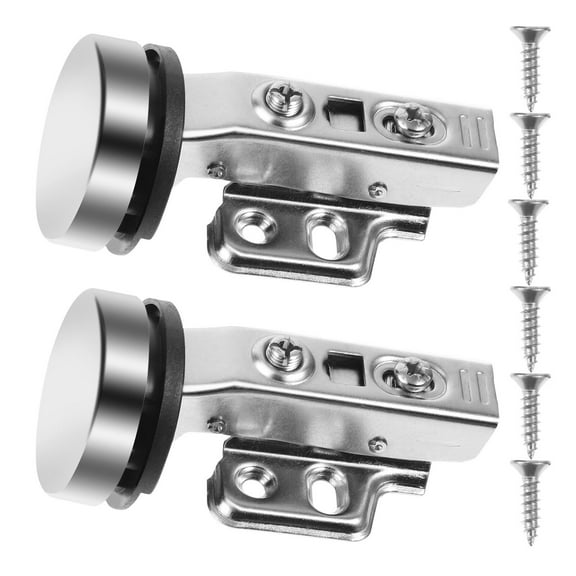 ifundom Adjustable Hidden Hinges for Glass Doors, Anti-Rust 4 Pieces Practical Hardware Accessories