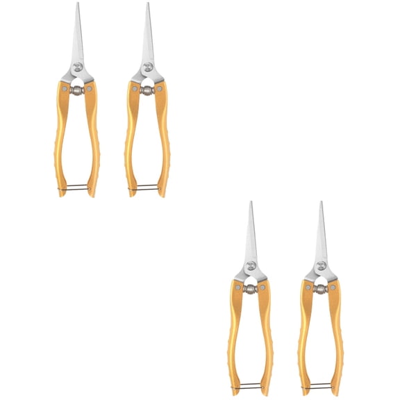 4 pcs  Gardening Pruning Shears Plant Trimming Scissors Stainless Steel Garden Scissors