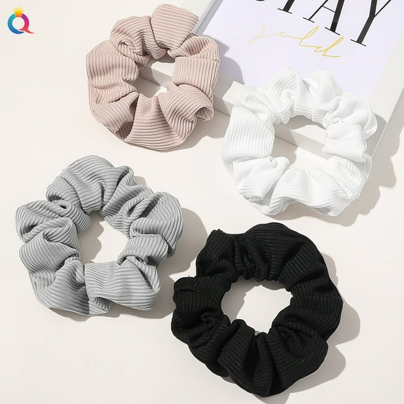 4 pcs Hair Scrunchies Elastic Ponytail Holders Women Hair Ties Decorative Hair Scrunchies