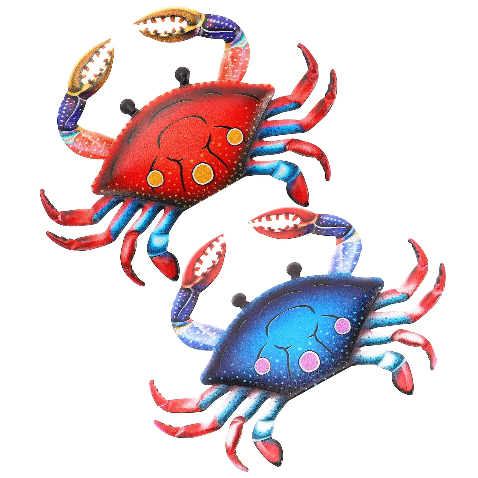 4 pcs Large Metal Crab Wall Decor Iron Art Decorative Crab Sculpture