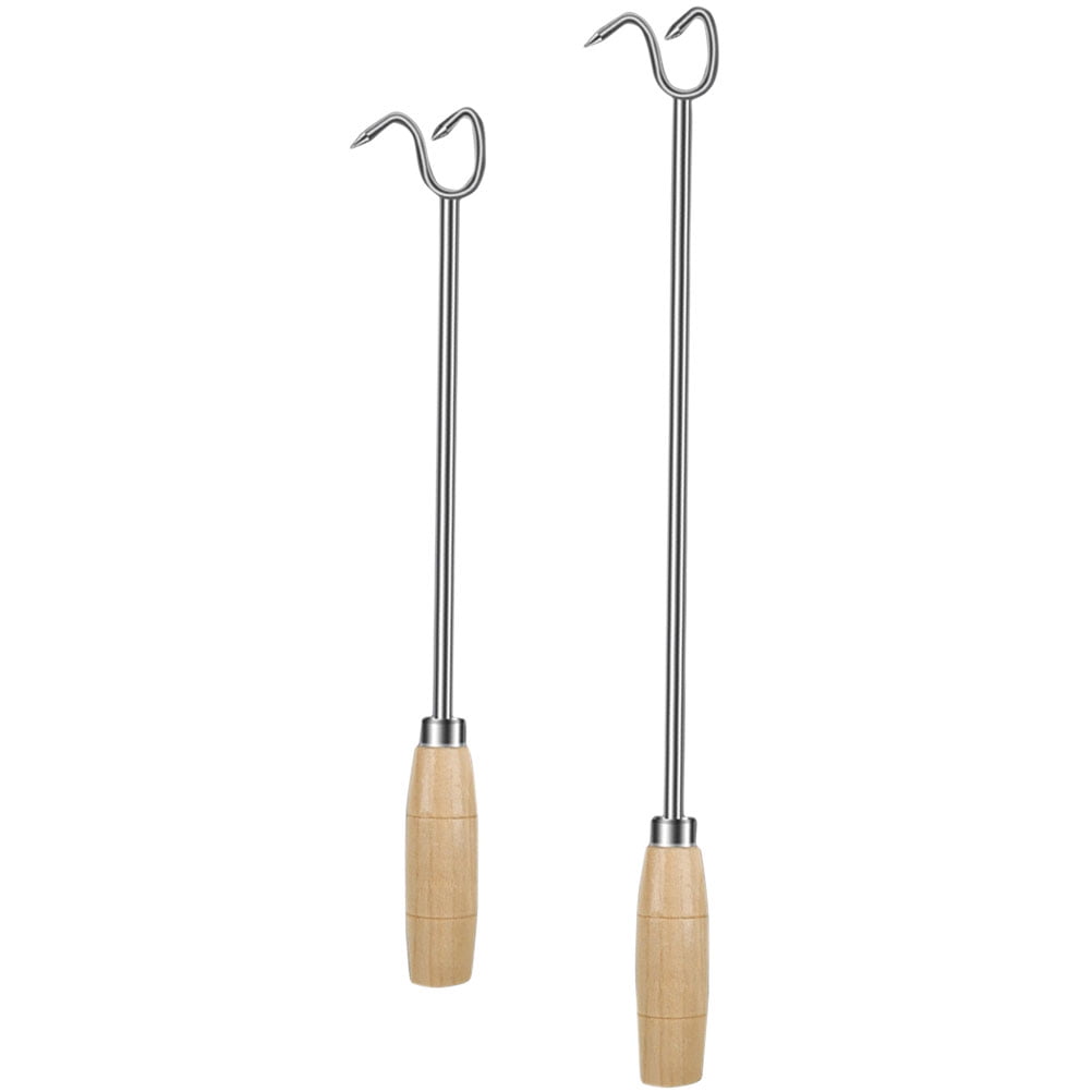4 pcs Meat Hook Stainless Steel Grill Flipper BBQ Turner Restaurant ...