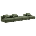 thumbnail image 1 of 4 pcs Modular Sofa Sectional, Green, Fabric, Living Room Lounge Cafe Lobby Hospitality Restaurant, Modern Contemporary, HB37428, 1 of 12