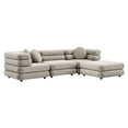 thumbnail image 1 of 4 pcs Modular Sofa Sectional, Tufted, Brown, Velvet, Living Room Lounge Cafe Lobby Hospitality Restaurant, Modern Contemporary, HB37388, 1 of 15
