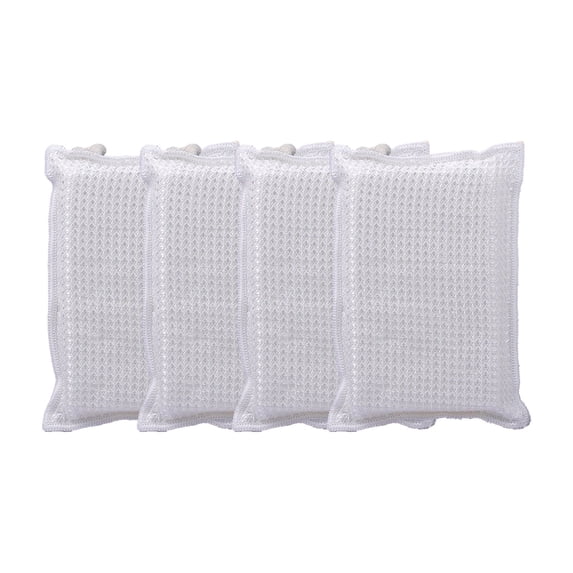 4 pcs Net Sponge Eraser Thickened Sponge Scouring Pad, Kitchen Cleaning Dishcloth, Non Greasy Dishcloth, Dishwashing Sponge