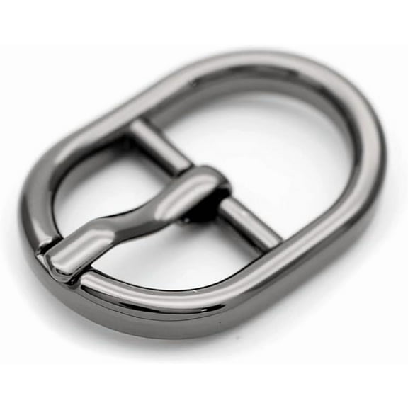 4 pcs Oval Belt Buckle Center Bar Belt Buckles Single Prong Belt Purse Making Accessories SC66 (5/8 Inch, Gunmetal)