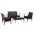 thumbnail image 1 of 4 pcs Patio Rattan Wicker Furniture Set, 1 of 7