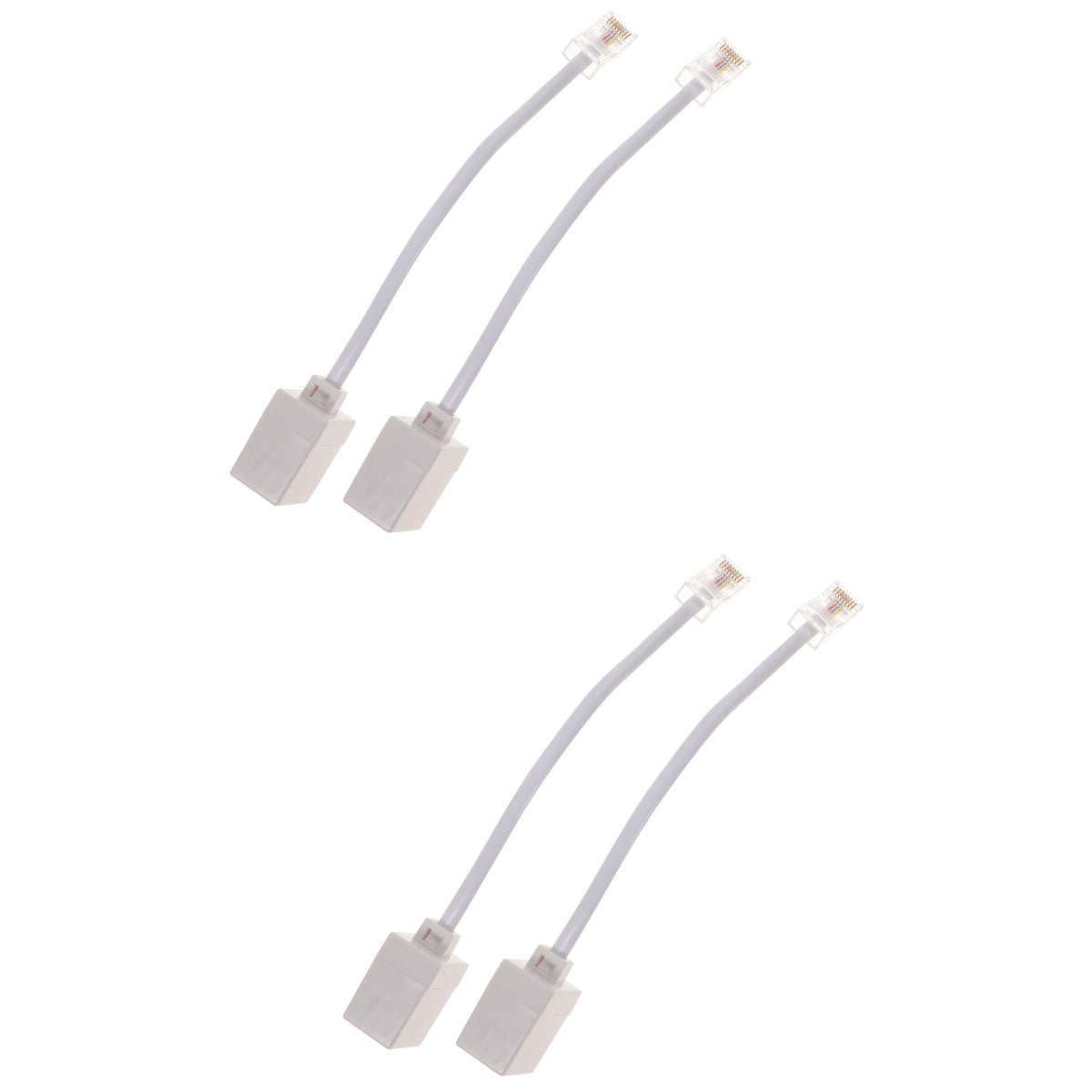 4 pcs Phone Jack To Adapter Rj11 To Adapter Converter Cable