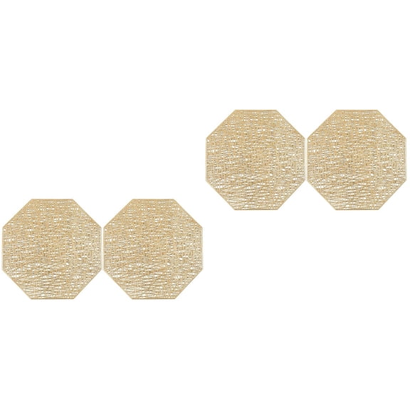 4 pcs Place Mat Creative Placemat Hollowed Dining Table Decor Table Setting