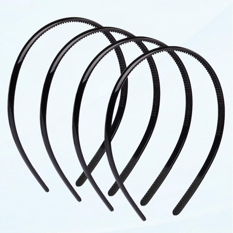 4 pcs Plastic Headband, Thin Teeth Black Headbands Skinny  display picture 3