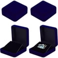 thumbnail image 2 of 6-Pack Blue Velvet Badge Display Box - 30mm Lapel Pin Holder, Square Velvet Storage Case 2 of 14