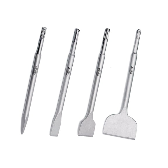 4 pcs SDS Plus Chisel Set Masonry Concrete Drill Bit Set Tile Removal Chisel Bits for Rotary Hammer