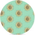 thumbnail image 1 of 4 pcs SKYSONIC Round Drink Coasters Mint Sunflower Absorbent Ceramic Coaster with Cork Base for Coffee Cups for Home Decor, 1 of 6