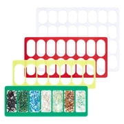 4 pcs Seed Bead Project Sorter Acrylic Beading Boards with Alphabetic Scale Basic Elements Plastic Beading Tray Use with Bead Mats to Create Compartments to Keep Seed Beads Organized
