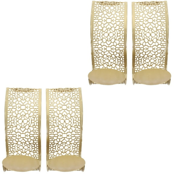 4 pcs  Shelving Wall Sconce Hollow out Wall Tea Light Candle Holder for Living Room