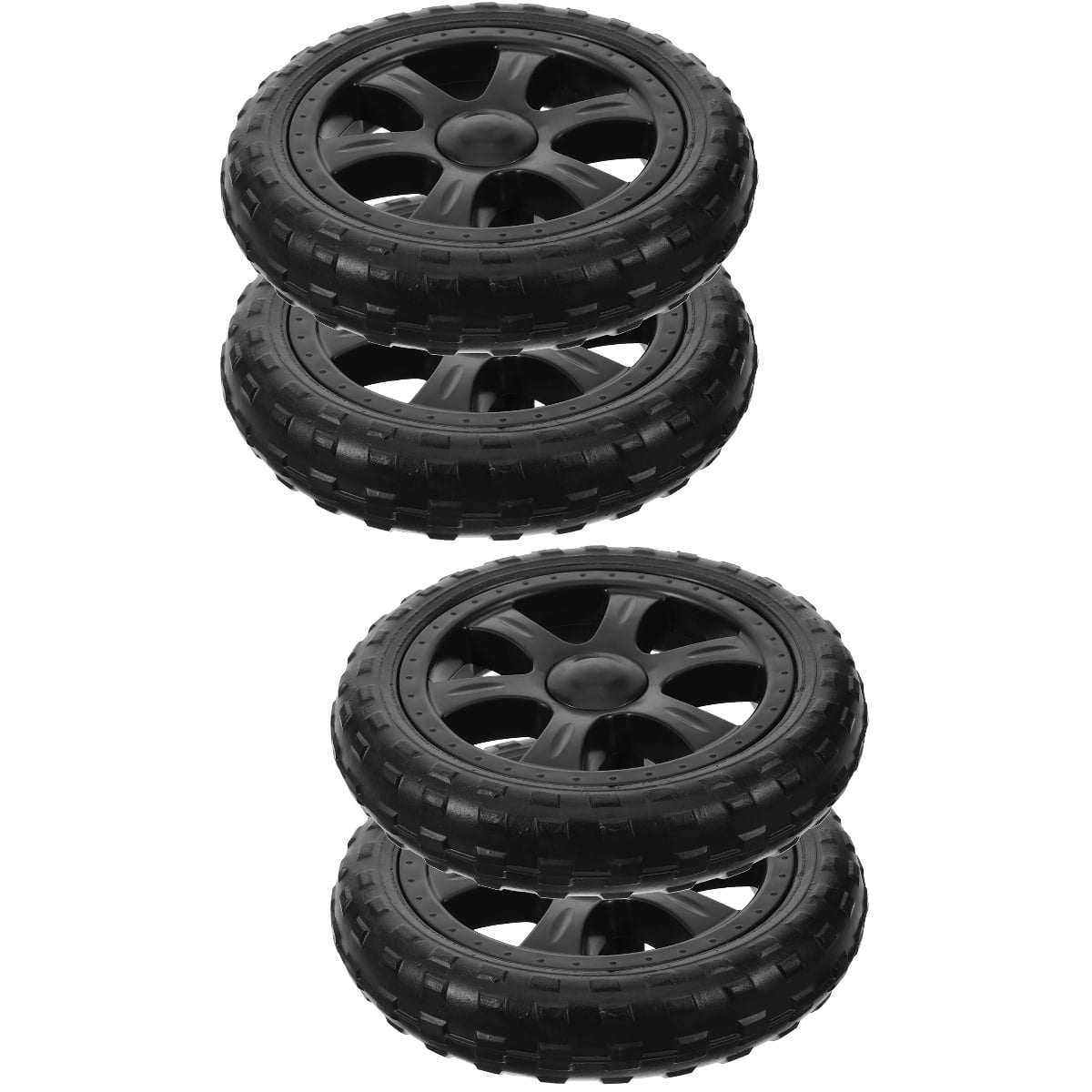 4 pcs Shopping Cart Replacement Wheels Foldable Utility Trolley Wheels