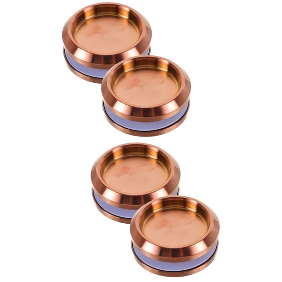MERRYHAPY Rose Gold Stainless Steel Glass Door Handle Pull Knob for Bathroom 4Pcs