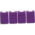 4 pcs Stickers Pouch Double Purple Patch on Wallet Adhesive Pocket