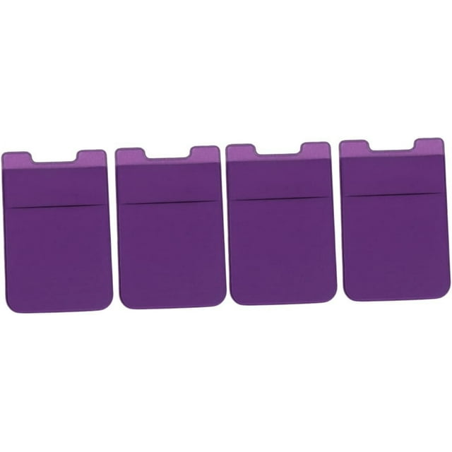4 pcs Stickers Pouch Double Purple Patch on Wallet Adhesive Pocket