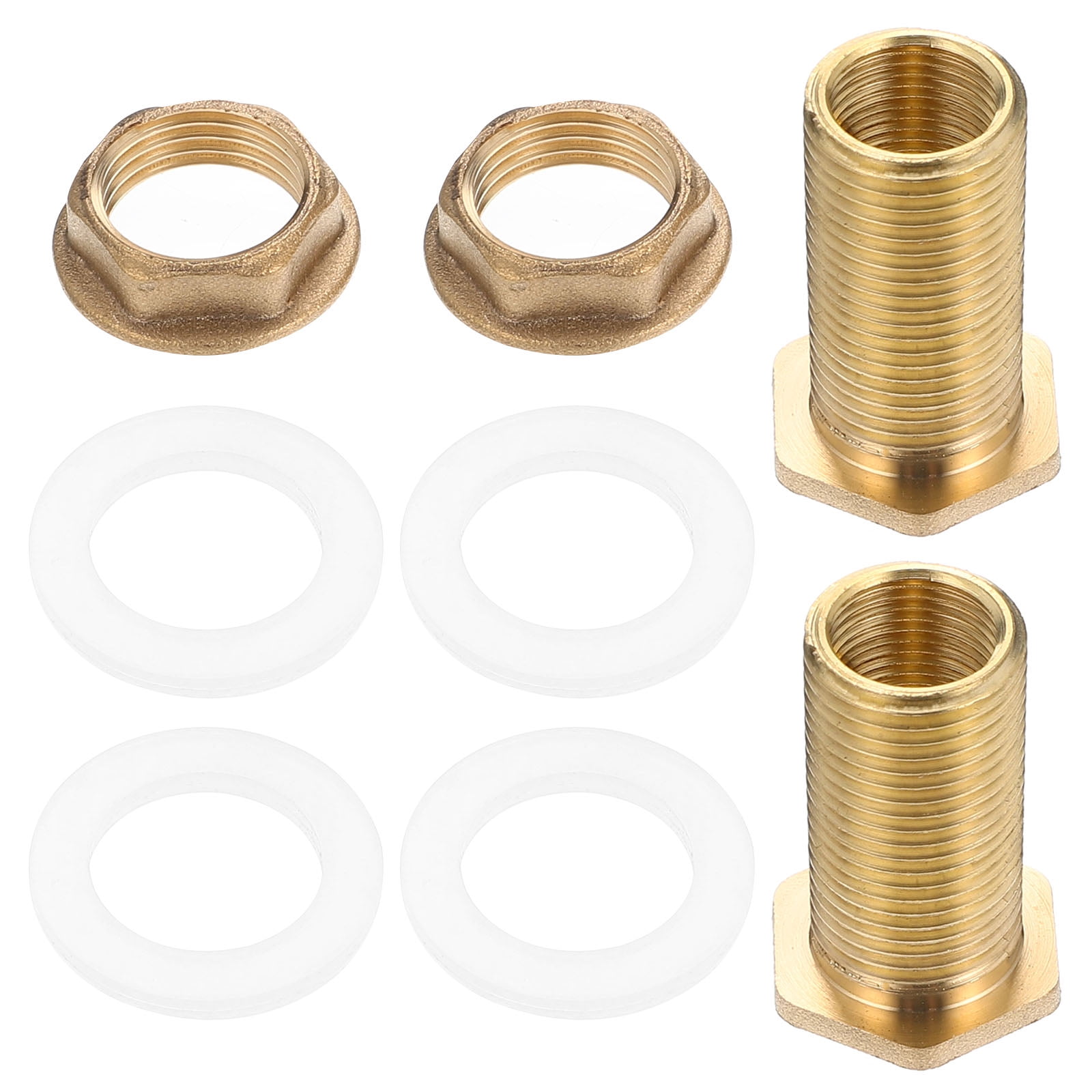 4 pcs Tank Fittings 3/8" Female 1/2" Male Threaded Bulkhead Fitting