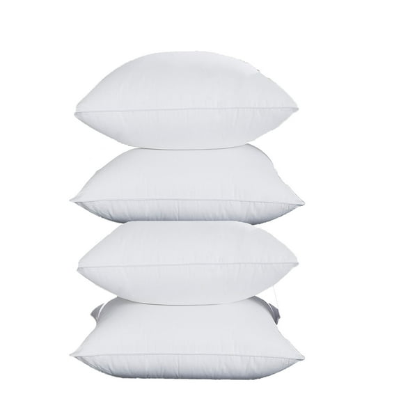 4 pcs Throw Pillow Inserts, Decorative Modern Cushion, White Pillow Inserts, Soft and Breathable, Non-Woven Pillow Inserts, for Living Room Couch Bed Sofa, 14 x 14 in