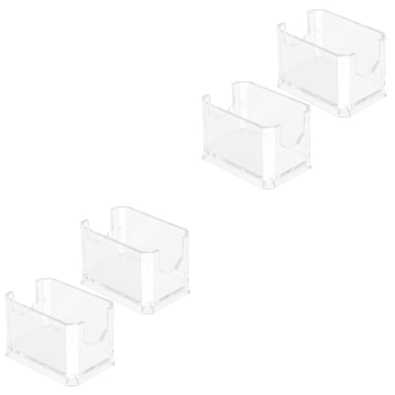 FUEENIRVA Set of 4 Transparent Acrylic Tea Bag Holders Organizer for Kitchen and Office Storage