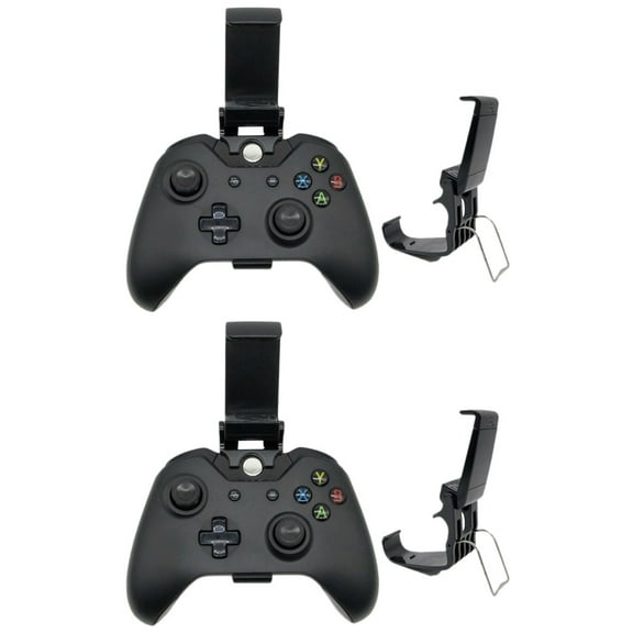 4 pcs  Universal Phone Mount Bracket Gamepad Controller Clip Stand Holder for One Game Handle (Black)