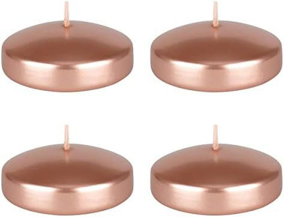 4 pcs Unscented Rose Floating Disc Candle, Hand Poured Paraffin Wax