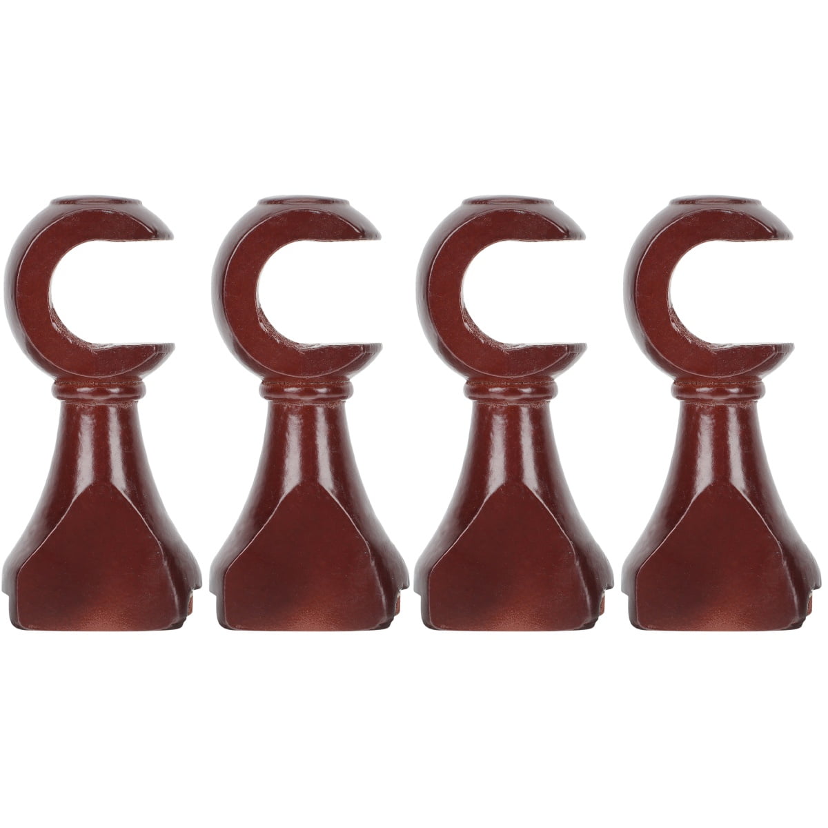 4 pcs Wooden Curtain Rod Brackets Heavy Duty Curtain Rod Holders Wood