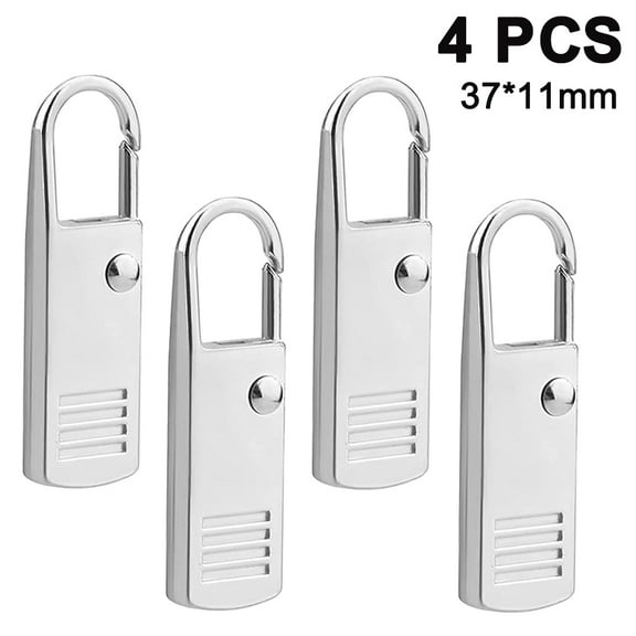 4 pcs Zipper Pulls Tab Replacement Luggage Zipper Pull Extension Backpack Zippers Tags Handle Mend Fixer Repair for Suitcase