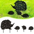 thumbnail image 1 of 4 pcs acrylic hedgehog contour pile courtyard garden Lifeline plug decoration, 1 of 11