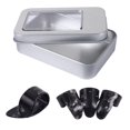thumbnail image 1 of 4 pcs/set Celluloid Guitar Finger Picks 1 Thumb + 3 Fingers Plectrum with Box, 1 of 4