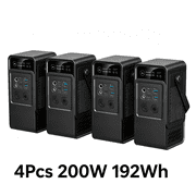 4-piece CTOLITY 200W continuous peak portable power station 192Wh lithium solar generator, outdoor backup power source for camping trips, RV camping, home power outages, and off grid cabin living