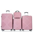 4piece Hardside Luggage Suitcase Set with lightweight ABS, 14 inch