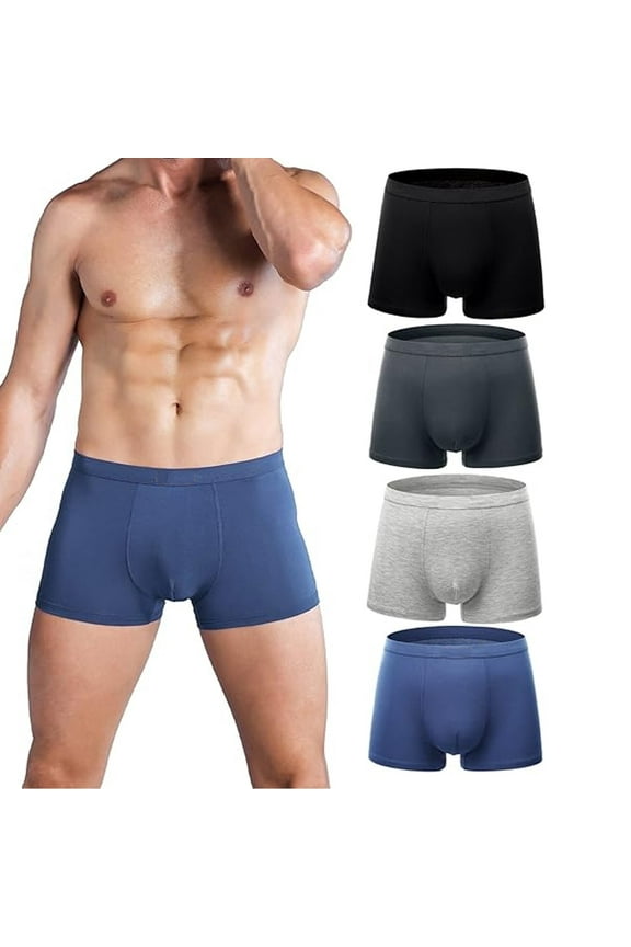 4 piece L size Men's underwear Mens boxer briefs Mens Trunks Underwear,Men's Breathable Modal Microfiber Trunks boxer briefs for men pack Underwear Covered Band Multipack