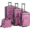 thumbnail image 1 of 4 piece Pink Dots Luggage Set, 1 of 1