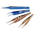 thumbnail image 1 of 4-piece Super-Fine Titanium-Plated Ophthalmologist's Forceps/Tweezer Set, 1 of 1