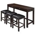 thumbnail image 1 of 4-piece Table Chair Set Built-in USB Port Space Saving Design Furniture Set With 3 Stools Perfect For Small Apartments Studios, 1 of 8