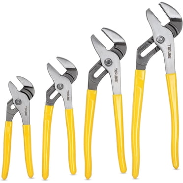SHALL 4-Piece Groove Joint Pliers Set - 6/8/10/12 Inch Adjustable Water Pump Pliers With Tool Roll