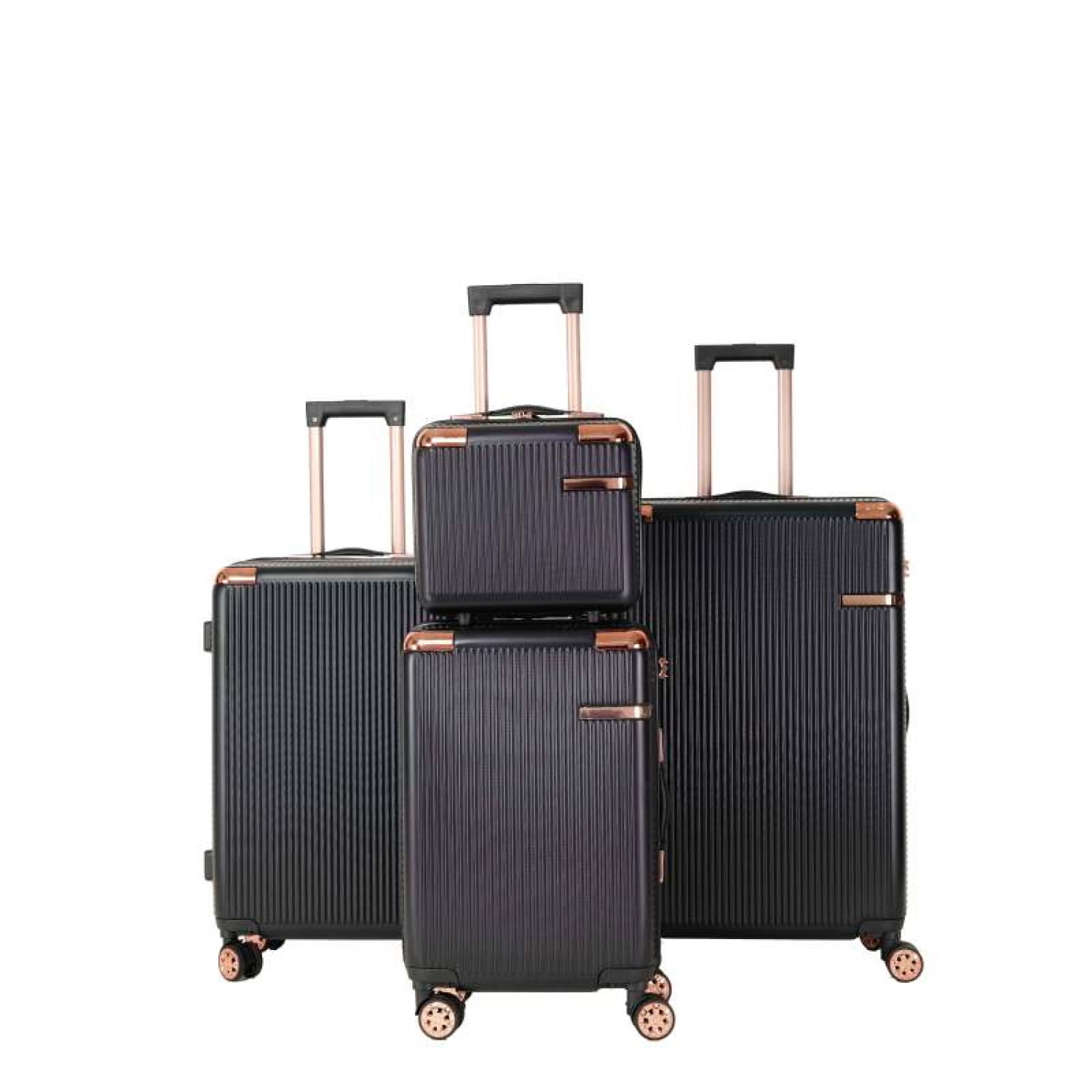 4-piece hard luggage, 360 ° dual rotating four-wheel luggage, password ...