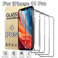 thumbnail image 1 of 4-piece high-definition tempered glass screen protector suitable for iPhone 11 Pro, high-definition transparent, 9H hardness, no bubbles, anti drop, easy to install, 1 of 5
