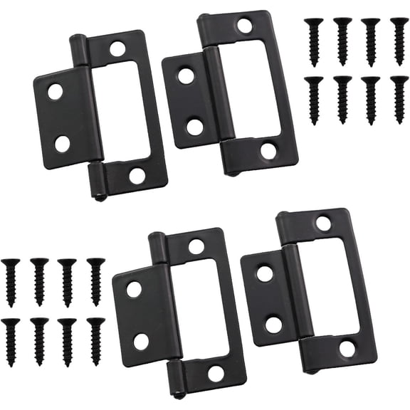 4-piece iron folding hinge 2-inch with screws sliding bearing suitable for 360-degree rotating furniture windows cabinet hardware door wooden box small black